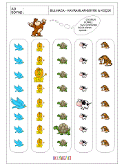okul öncesi çocuklar için kavram gelişim çalışmaları büyük küçük kavram örnekleri